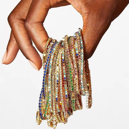 Assorted Stone Elastic Bracelet (Set of 5)-7 Colors Available