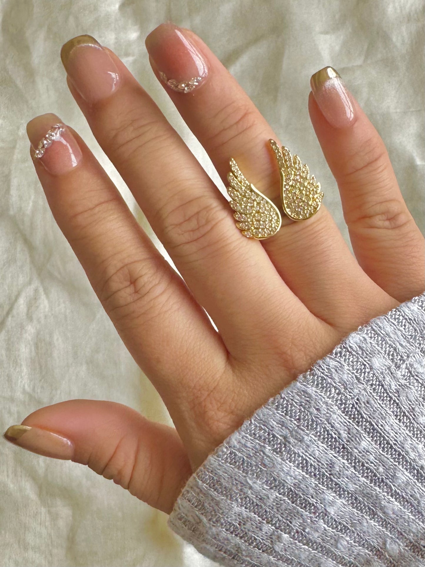 Angel Wings Gold Ring