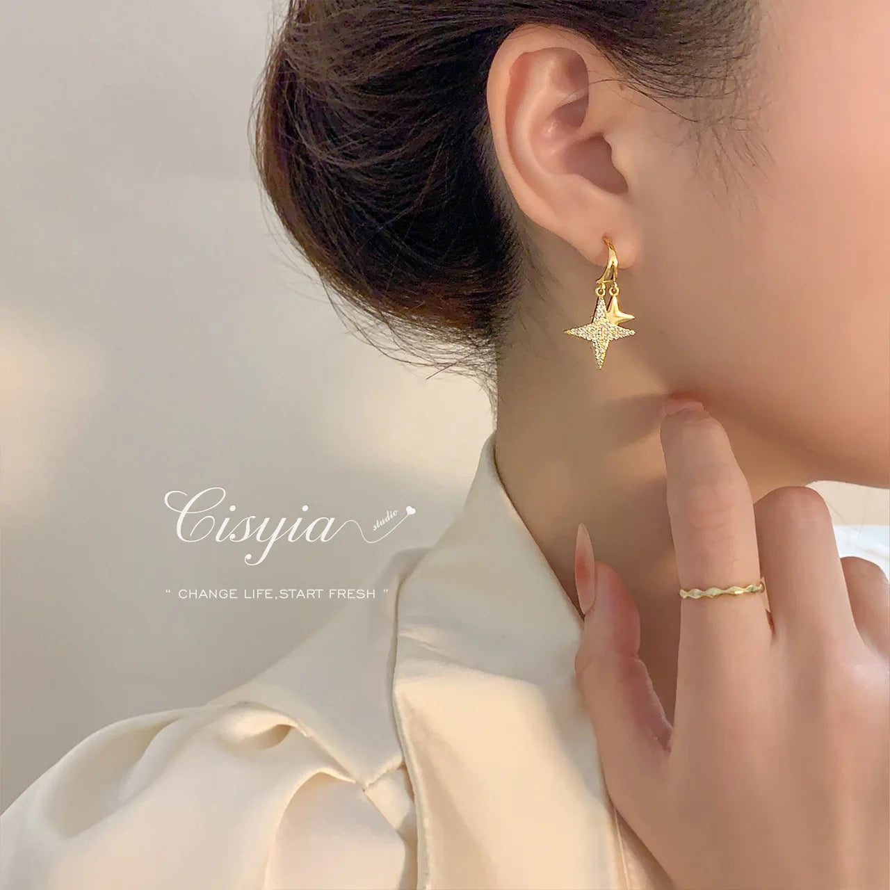 Constellation Star Dangler Earrings