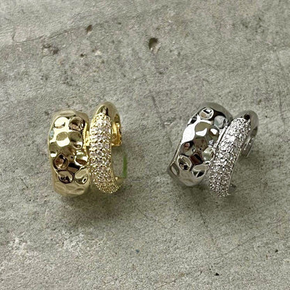 Hammered Layered Stacking Ear Cuffs-2 Colors