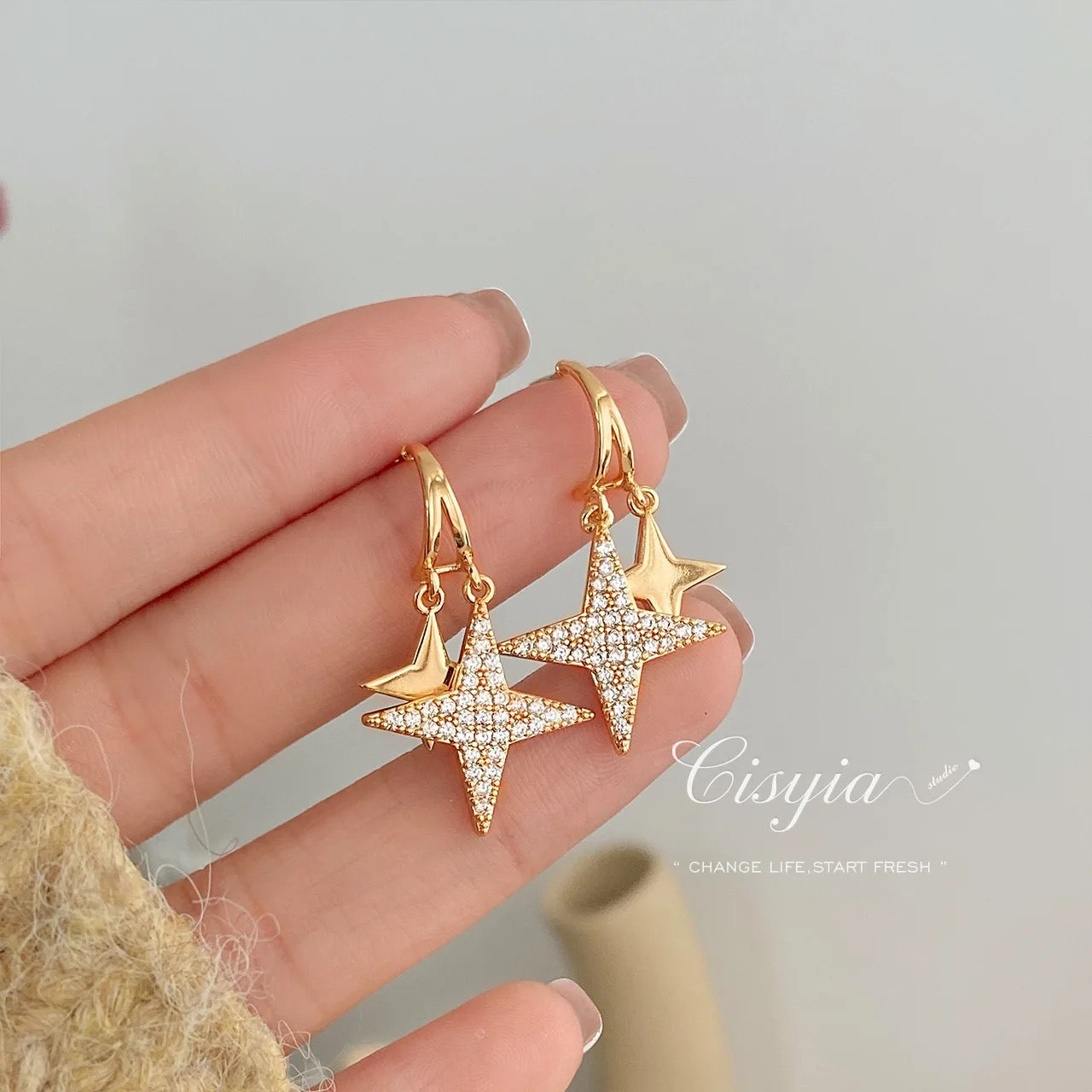 Constellation Star Dangler Earrings