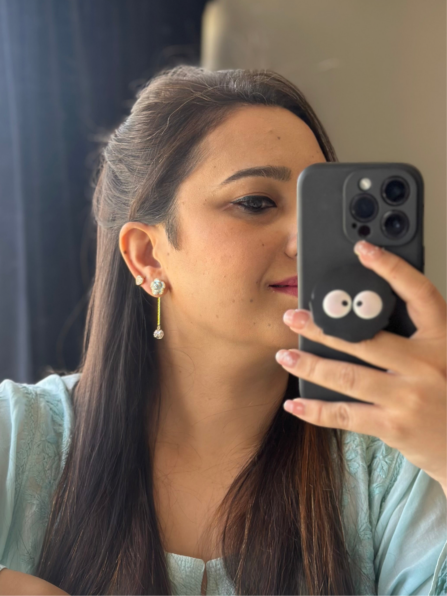Rose F&B Dangler Earrings