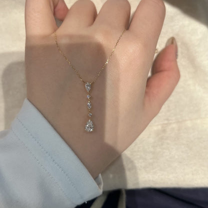 Petite Vertical Necklace-Gold