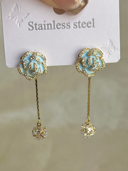 Rose F&B Dangler Earrings