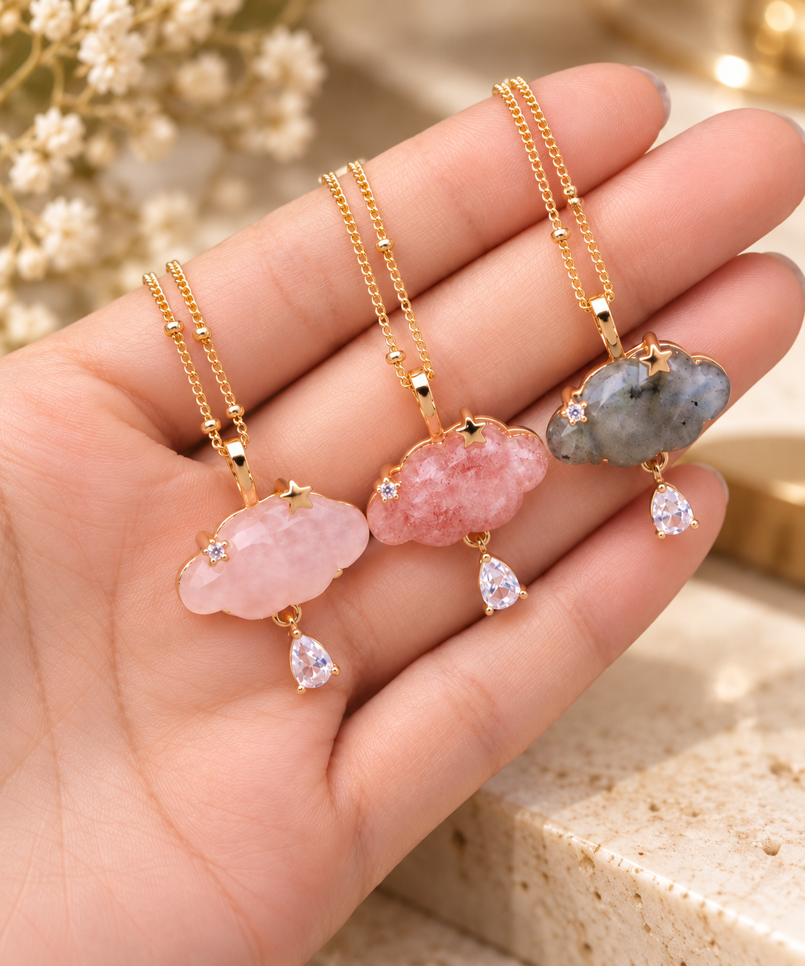 Blush Cloud Necklace-5 Colors