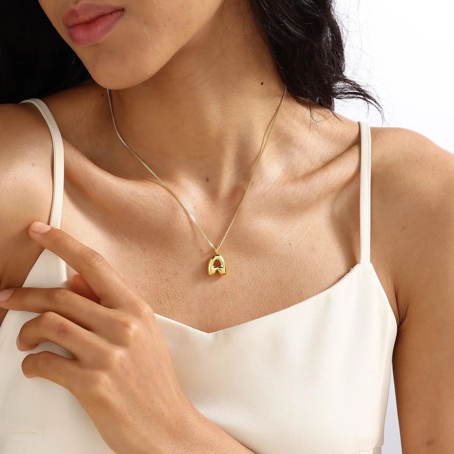 Small Solid Balloon Alphabet Necklaces