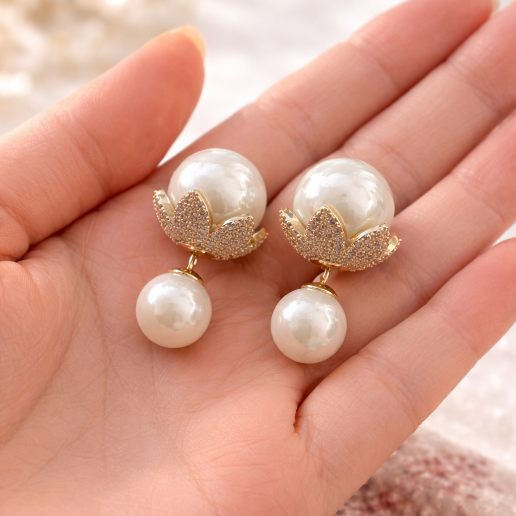 Sandwich Pearl 2 Way Studs-2 Options