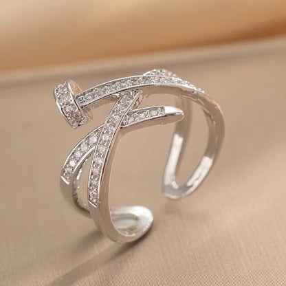 Silver Cross Nail Ring