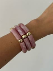 Sand & Pearl Elastic Bangles-3 Options
