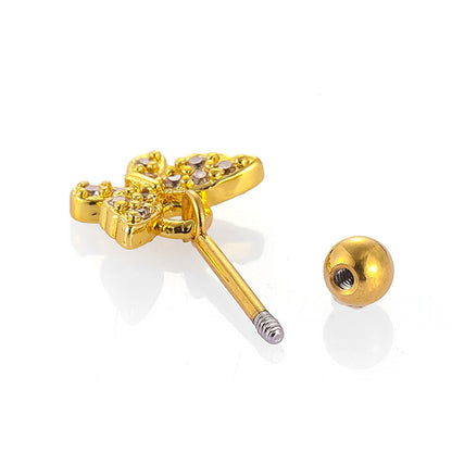 Helix Flat Back Earring-Gold & Silver Options (Single pc)
