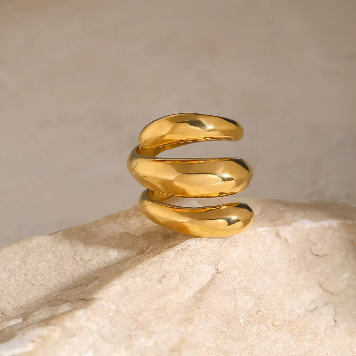Molten Wrap Ring-Gold