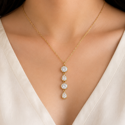 Vertical Solitaire Necklace