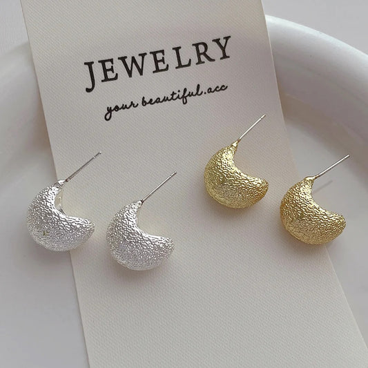Mini Rustic Drop Earrings-Gold & Silver