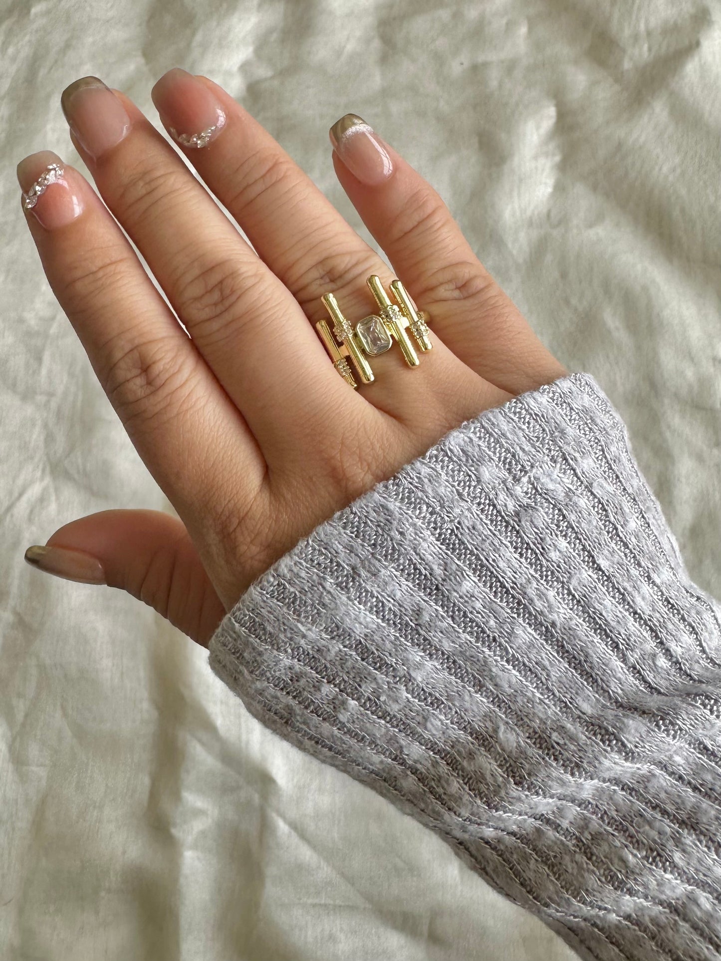 Stick Solitaire Ring