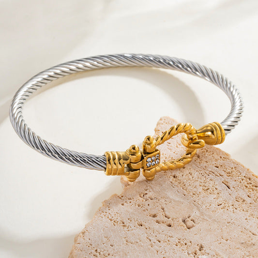 Horse Shoe Buckle Two Toned Kada