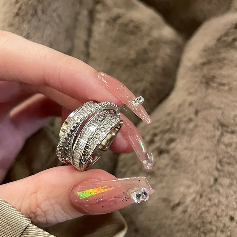 Silver Layered Ring