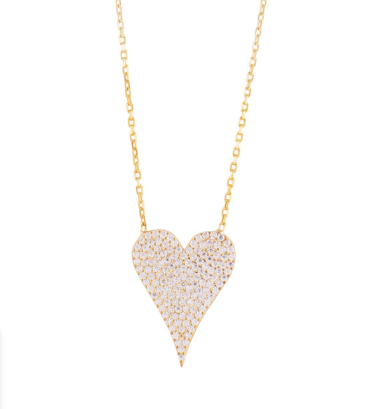 Gold Dust Heart Necklace