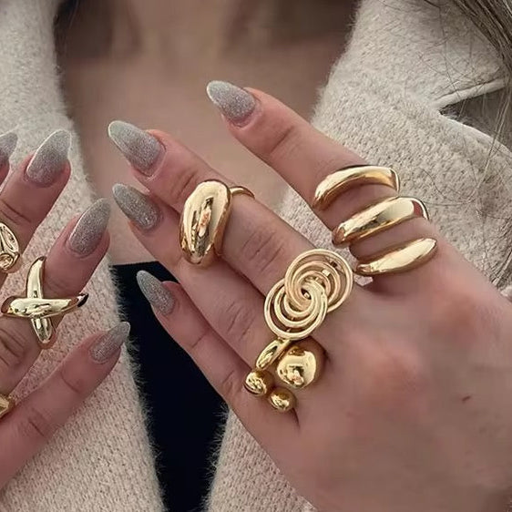 Molten Wrap Ring-Gold