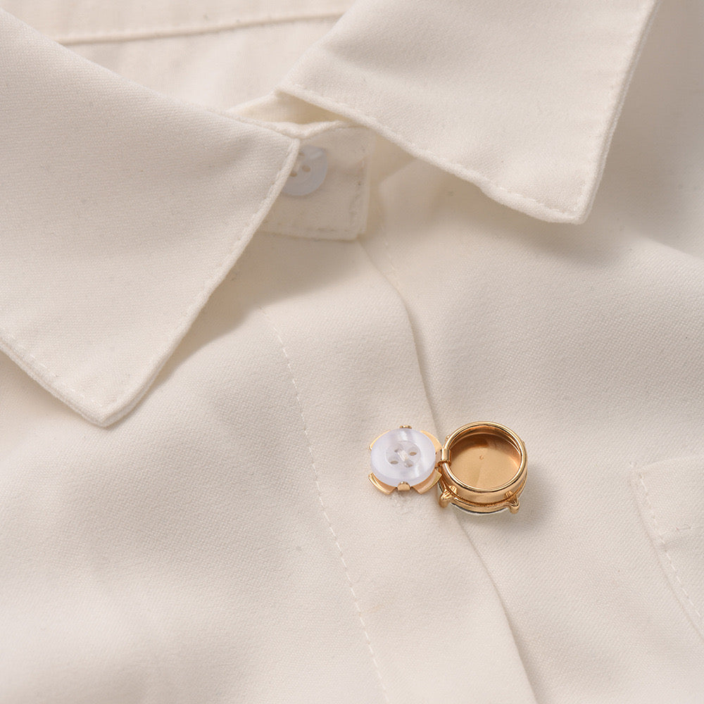 Trendy Shirt Button Cover Clips-3 Designs