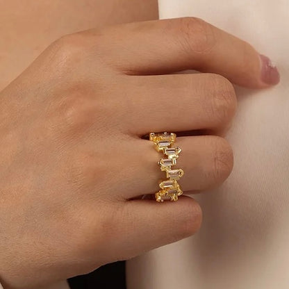 Uncut Baguette Eternity  Ring