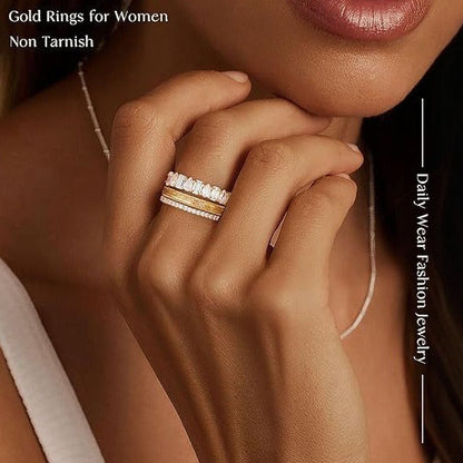 Modern Muse Trio Set of 3 Rings