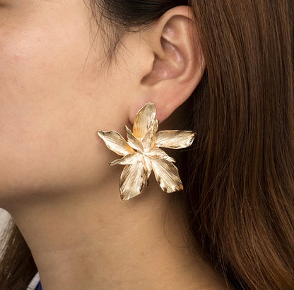 Wild Flower Earrings-Gold