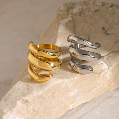Molten Wrap Ring-Gold