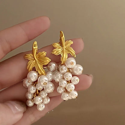 Pearl Grape Vine Earrings