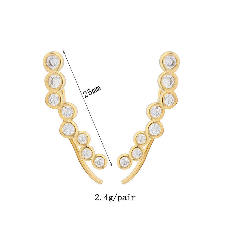 Celeste Climbers / Earrings-Silver & Gold