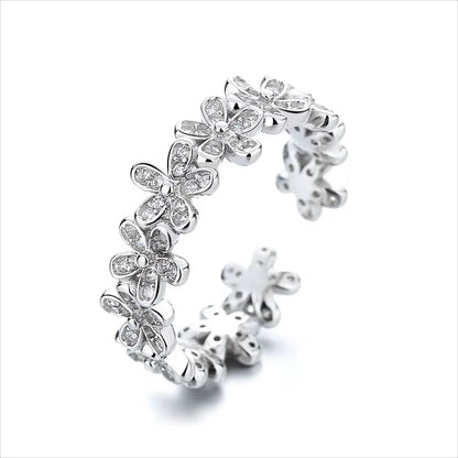 Floral Wreath Ring-Gold and Silver