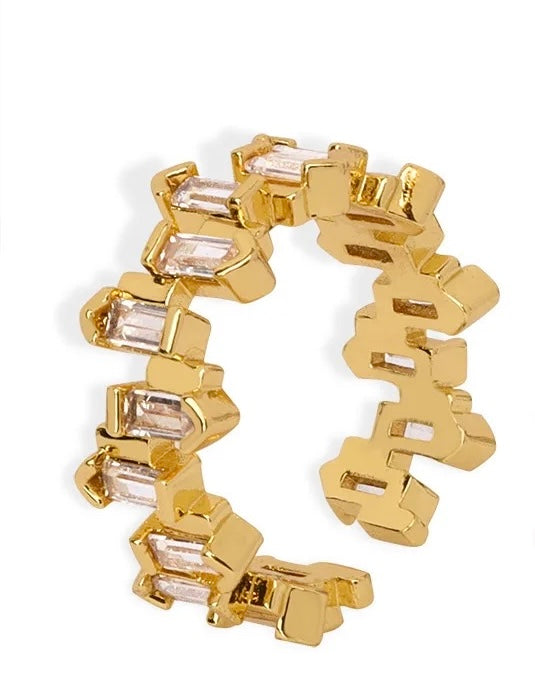 Uncut Baguette Eternity  Ring
