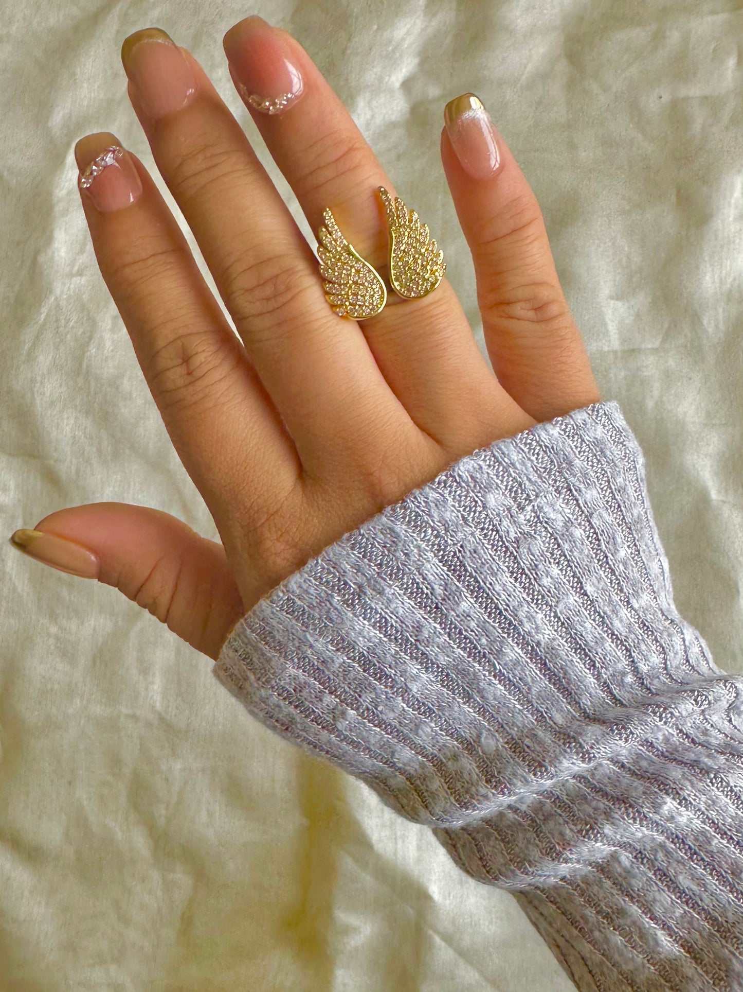 Angel Wings Gold Ring