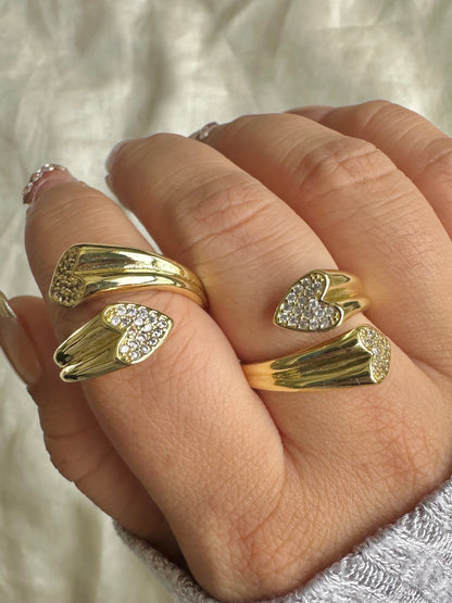 chunky heart ring