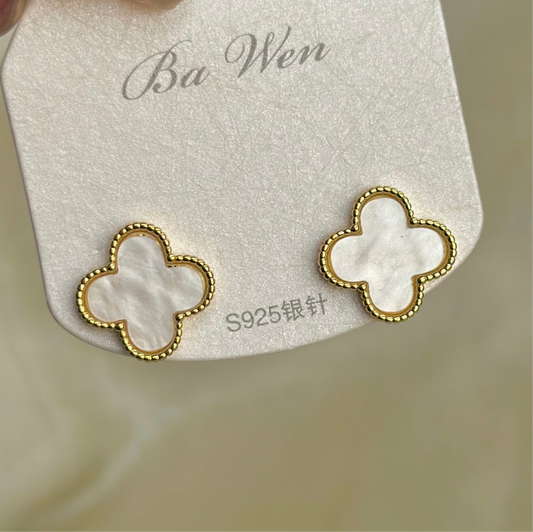 Flower & Clover Stud Earrings