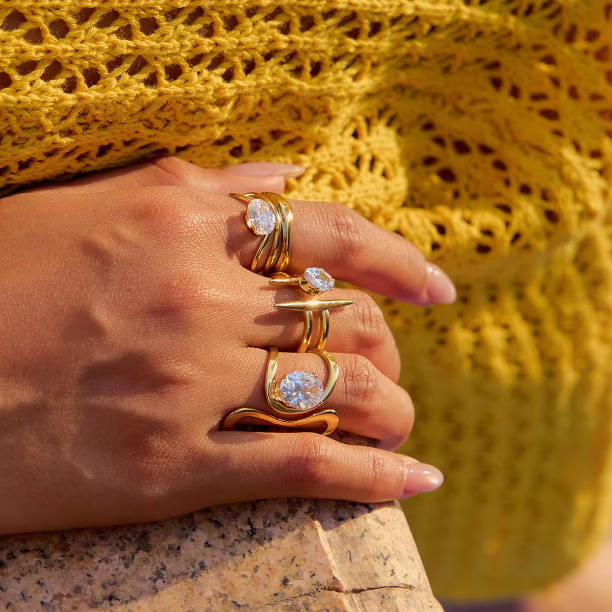 Molten Solitaire Series Rings