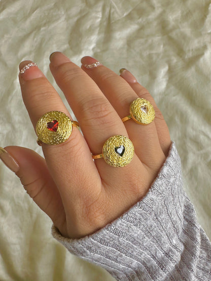 Hammer heart Rings-3 Colors