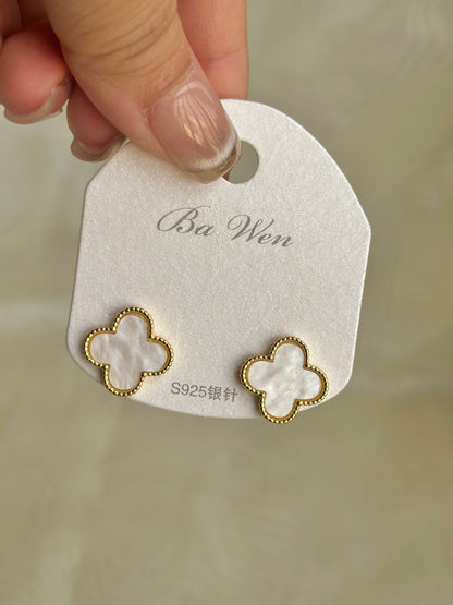 Flower & Clover Stud Earrings