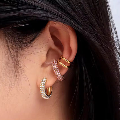 Studded Ring Ear Cuffs-5 Colours