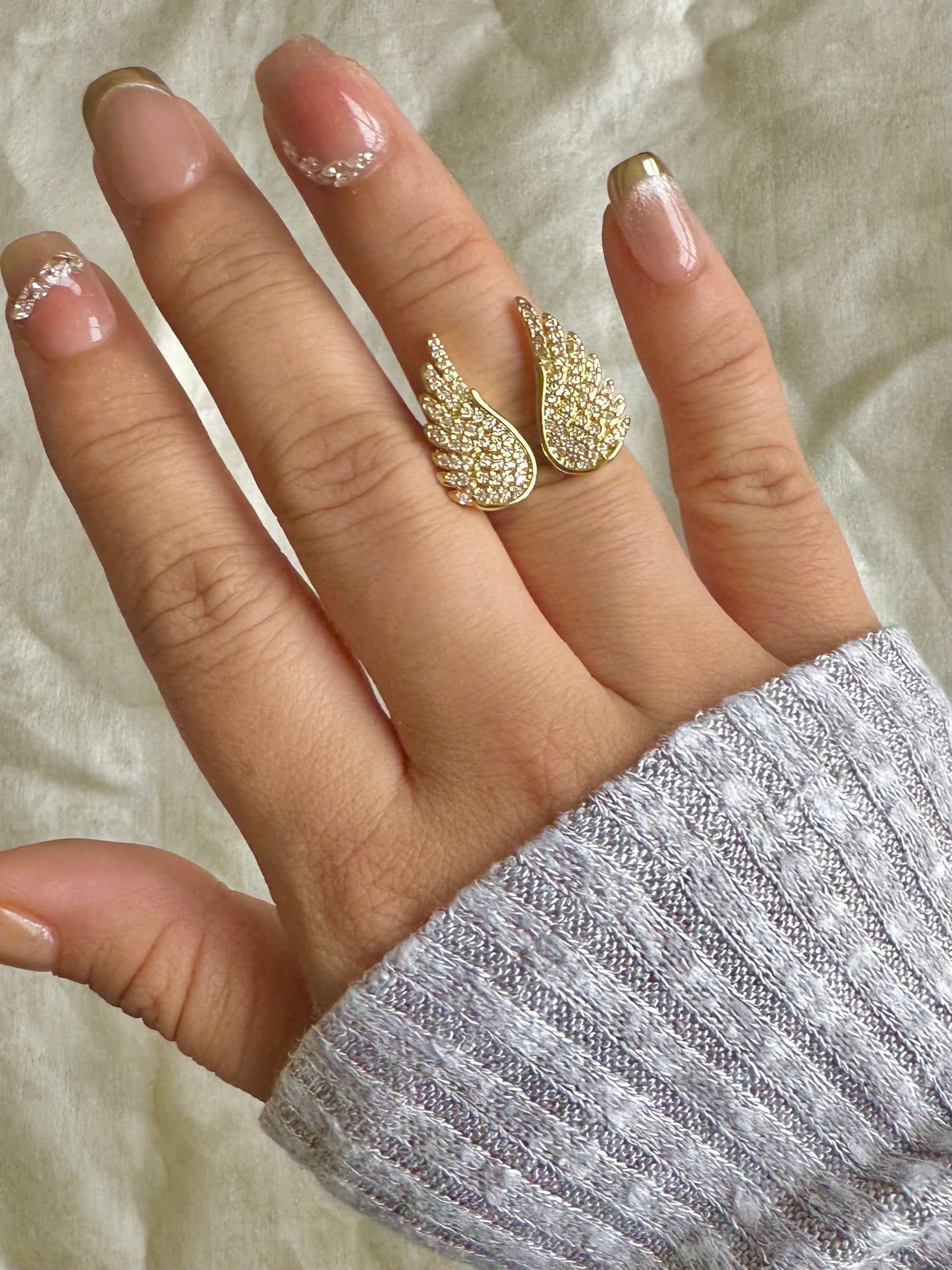 Angel Wings Gold Ring