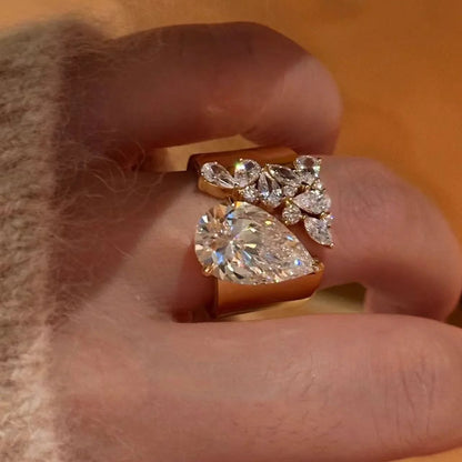 Drop Sparkle Gap Ring