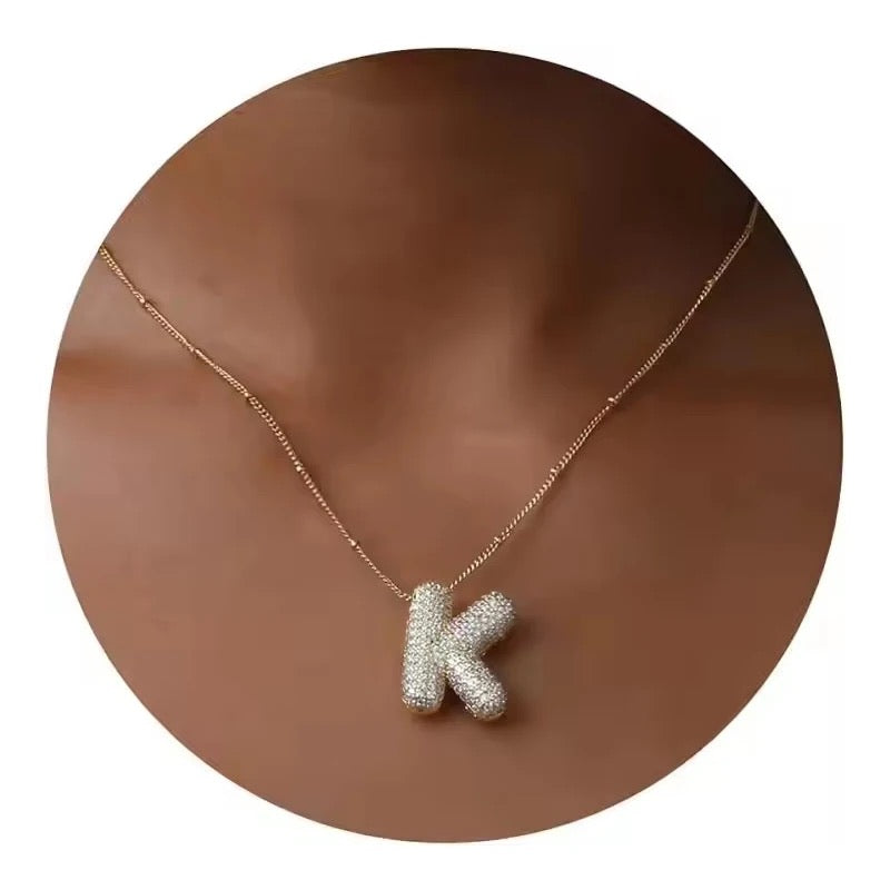Studded Balloon Alphabets Necklace