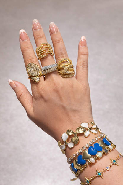 Golden Heart Colorful Stretchy Bracelets-4 Colors
