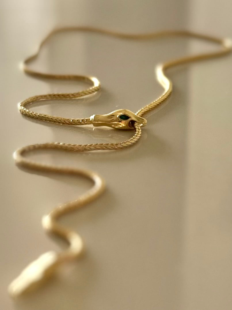 Sliding SS Snake Necklace