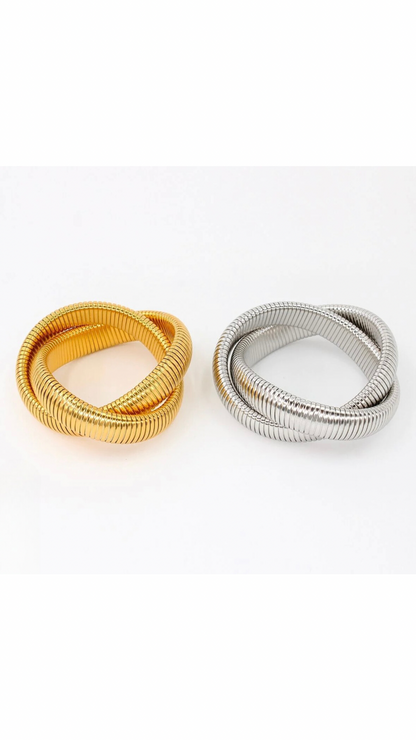 Double Cobra Intertwined Bracelet