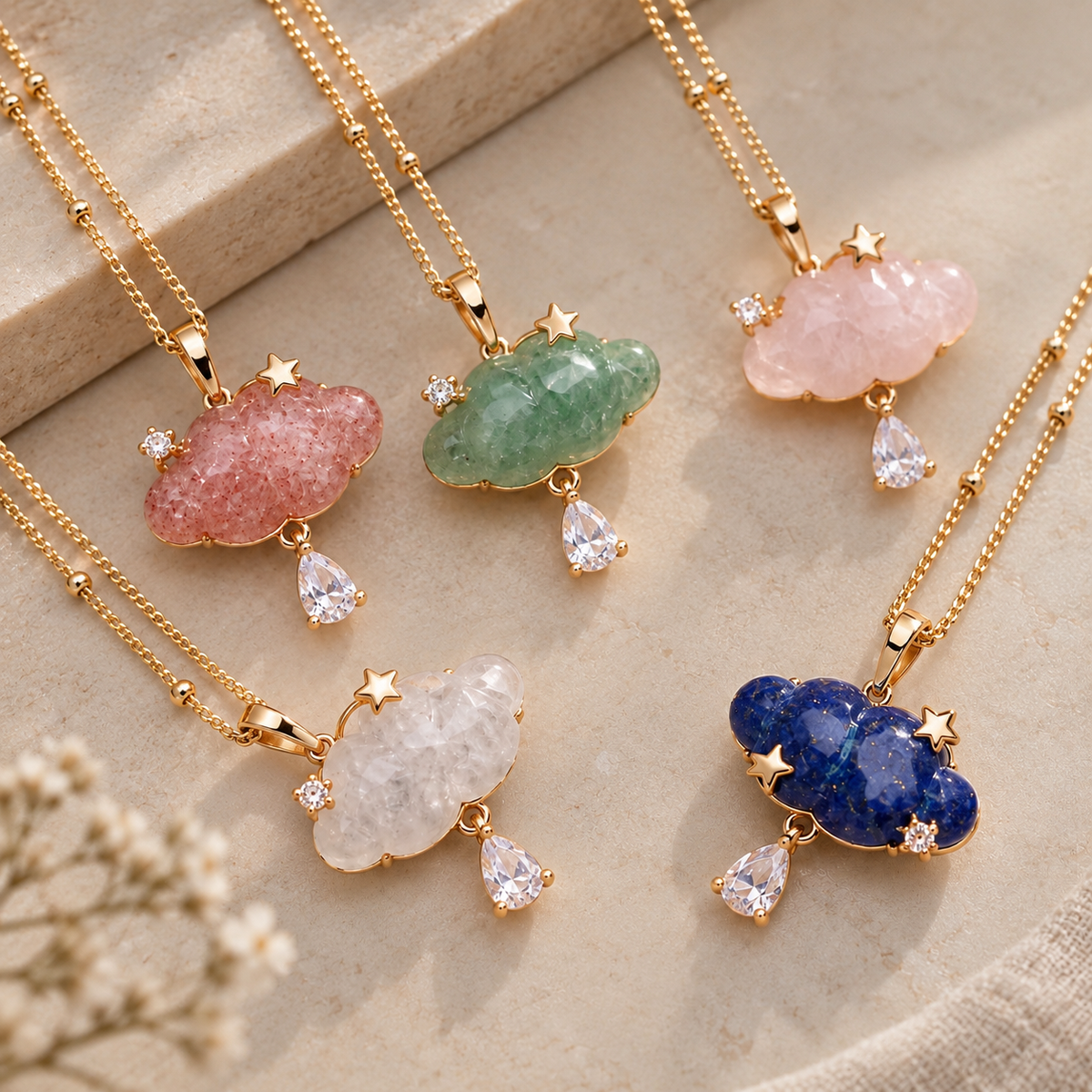 Blush Cloud Necklace-5 Colors