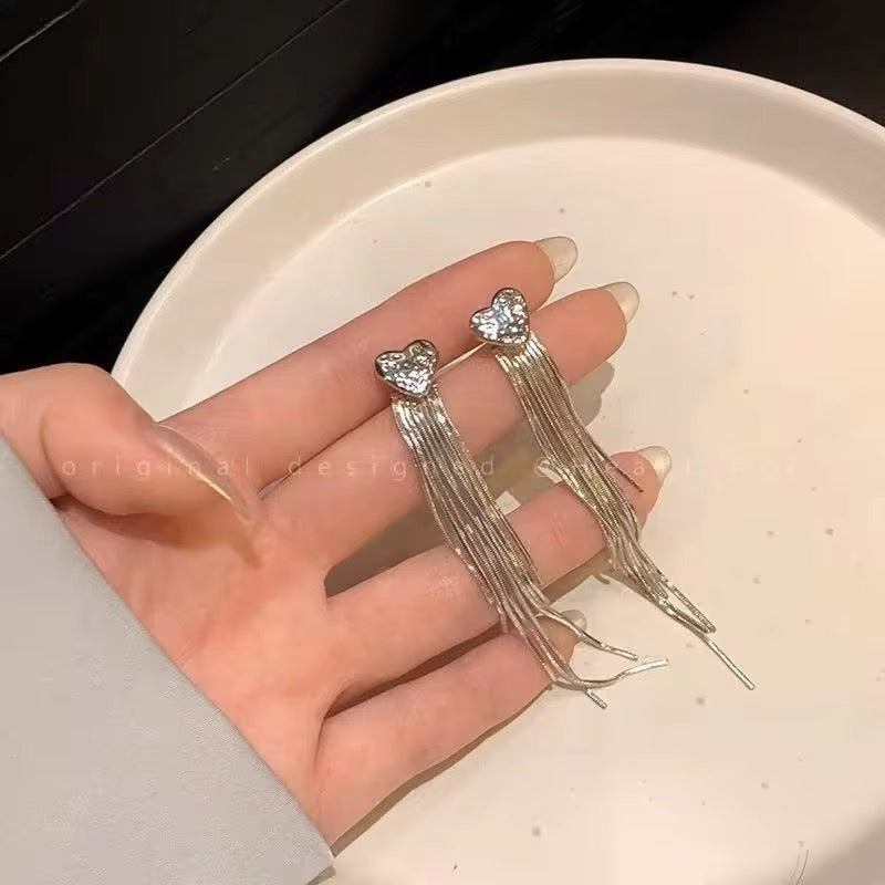 Silver Heart F&B Danglers