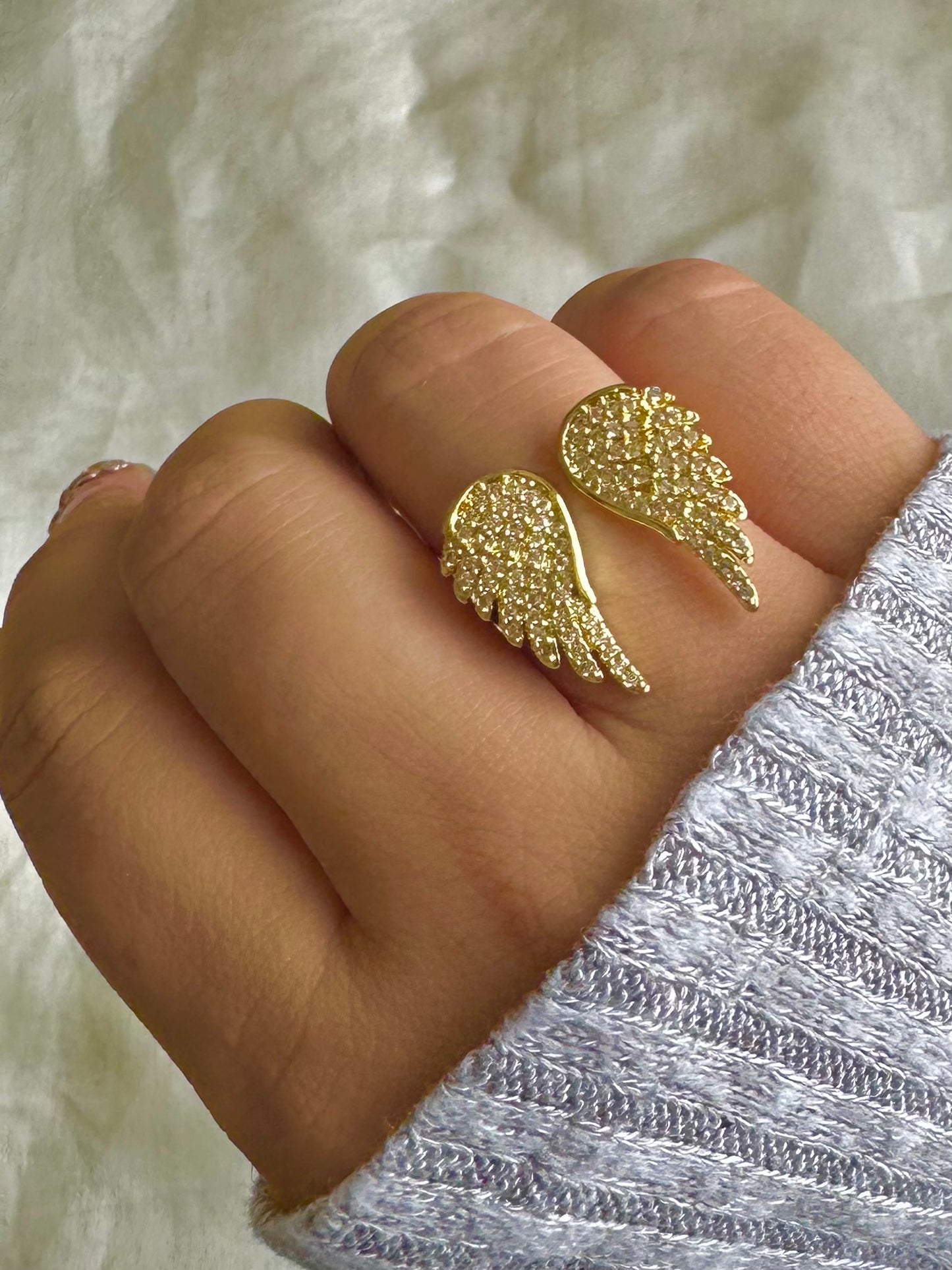 Angel Wings Gold Ring