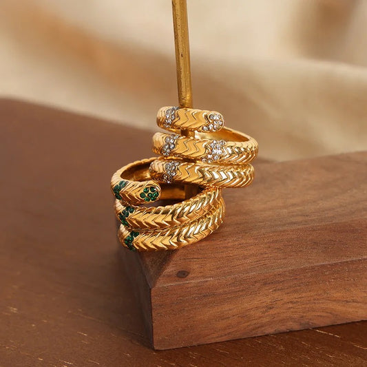 Studded Rope Statement Ring