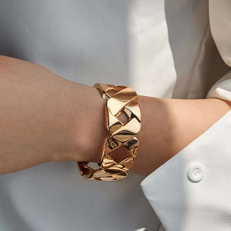 Chunky Solid Cuffs Bracelets