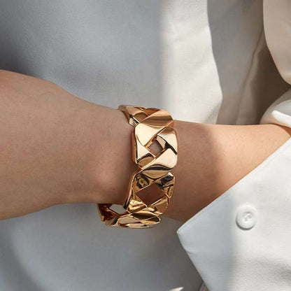 Chunky Solid Cuffs Bracelets